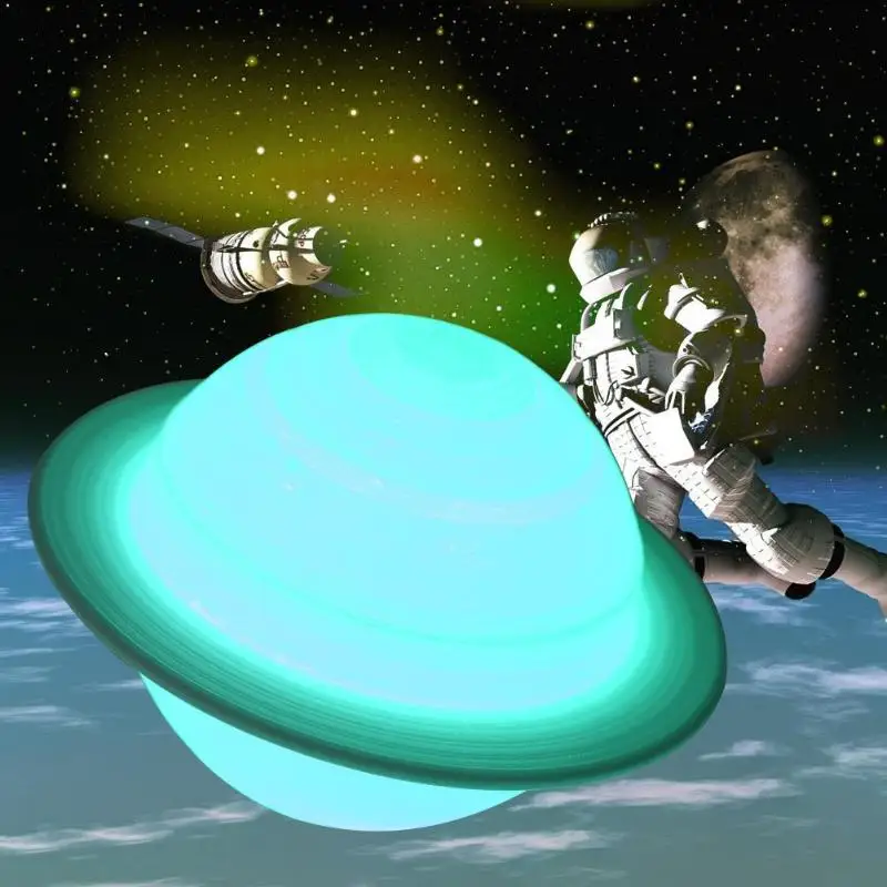 Новинка, Прямая поставка, перезаряжаемая 3D печать, лампа Сатурна, как луна, ночник, светильник для Луны, Ночной светильник с дистанционным управлением, Прямая поставка
