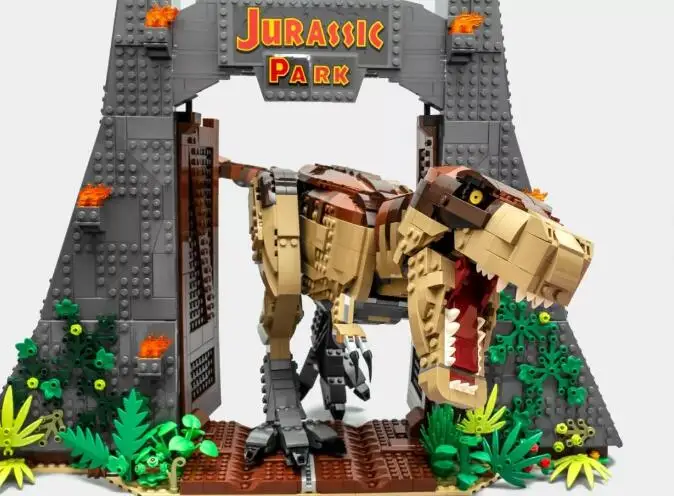 11338 серия из фильма Юрского периода Парк Юрского периода T. rex Rampage 3156 шт кирпичи Модели Строительные наборы блоки Совместимые Technic 75936