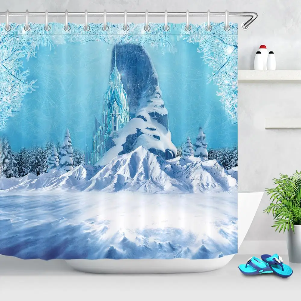 Great Castle Waterproof Bathroom Polyester Shower Curtain Liner Water Resistant 