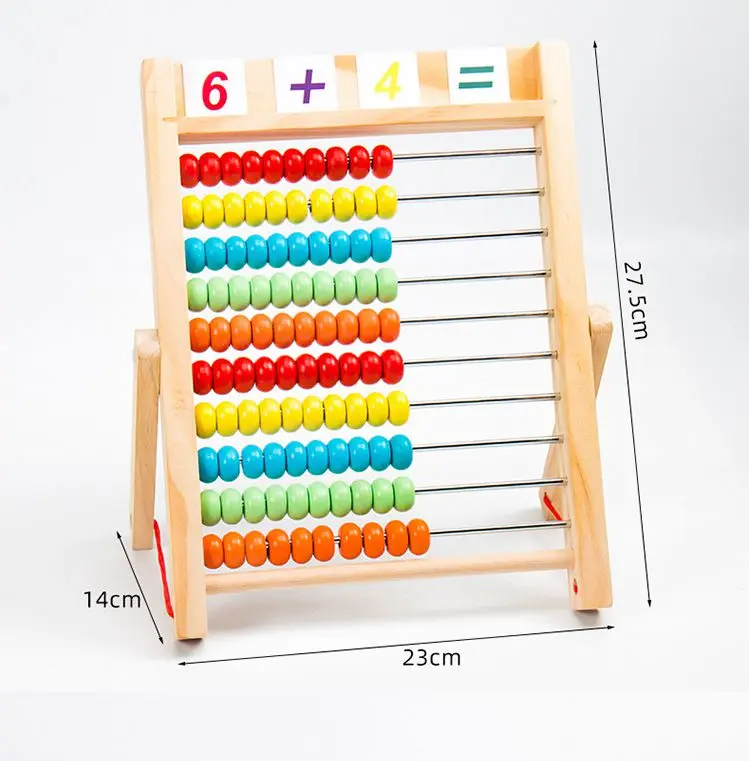 Многофункциональный Abacus обучающий стенд деревянный Монтессори игрушки подсчет познания доска ранняя обучающая математическая игрушка для детей подарок