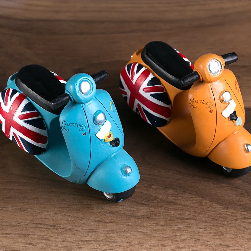 

Retro Motorcycle Model Lamb Ornament Home Soft Decoration Bedroom Creative Ornament Murals Gifts Furnishing Handicrafts Ornament