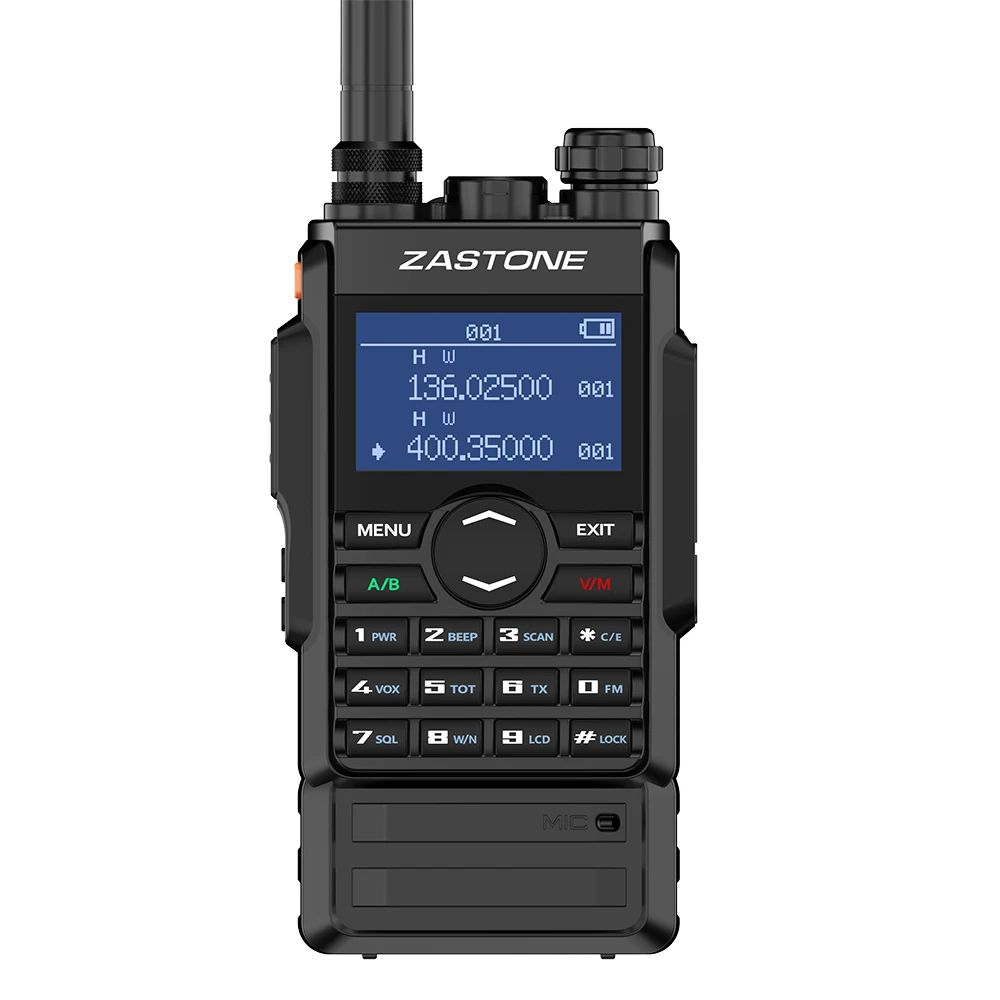 

Zastone M7 dual band 5W walkie talkie 136-174 400-480mhz 250 channels 2600mah battery hf transceiver ham radio