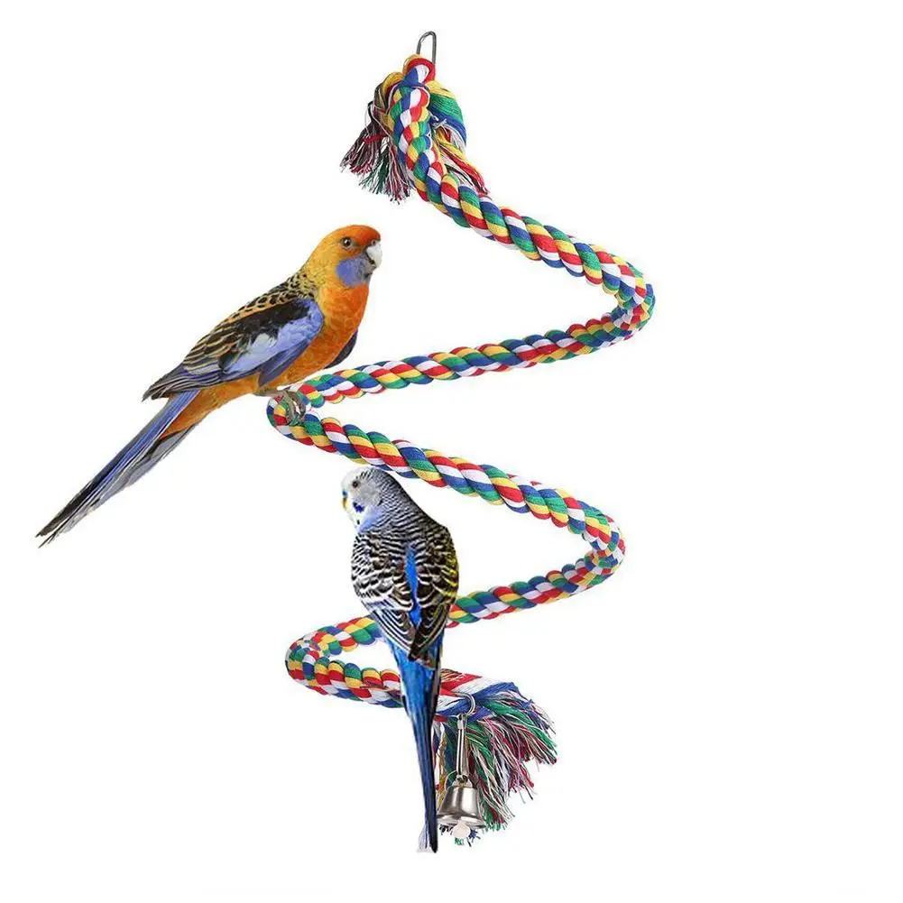 Горячий милый питомец птица канат для попугаев Conure клетка стоячий окунь Жевательная клюшка игрушка высокое качество