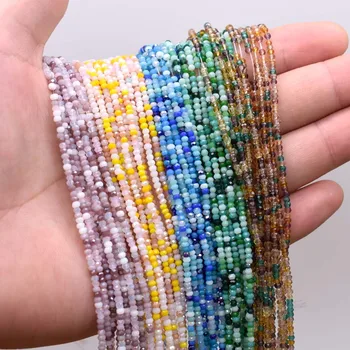 

Mix colors 1X2mm Rondell Austria Faceted Crystal Beads Round Glass Beads Loose Spacer Beads for Jewelry Making DIY Wholesale