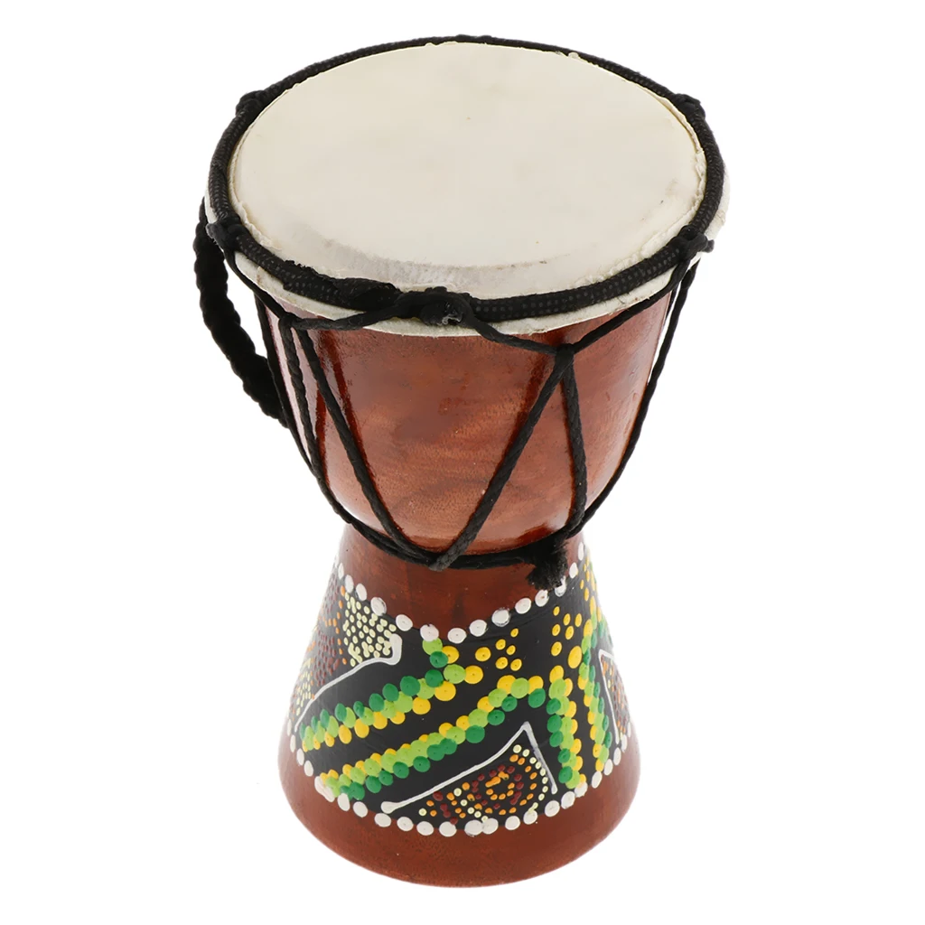 Professional African Djembe Drum Classic Painting Wooden Musical Instrument