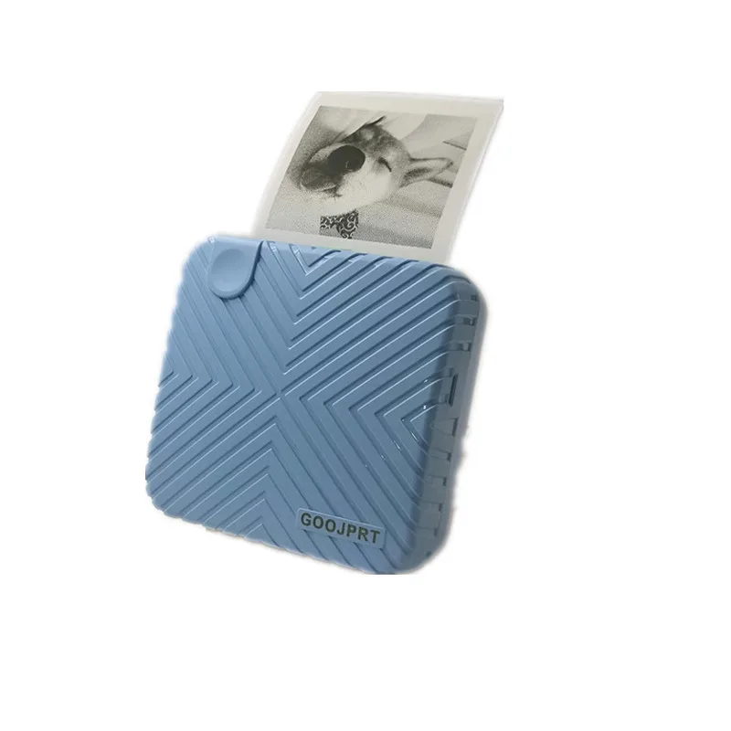 2020 New Arrival P6 mini thermal bluetooth photo printer for mobile blue