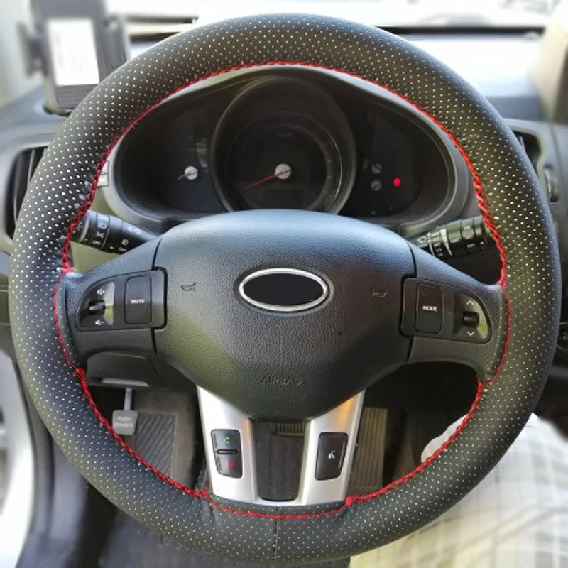 

DIY Car Steering Wheel Cover PU Leather for Car Trucks Mini Automotive with Needles and Thread 36cm 38cm 40cm Interior Accessory