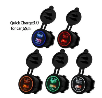

New Super Fast Charge QC 3.0 USB Charger Car 5V 3.4A Dual Socket USB Charger Adapter Large Current Quick Charger