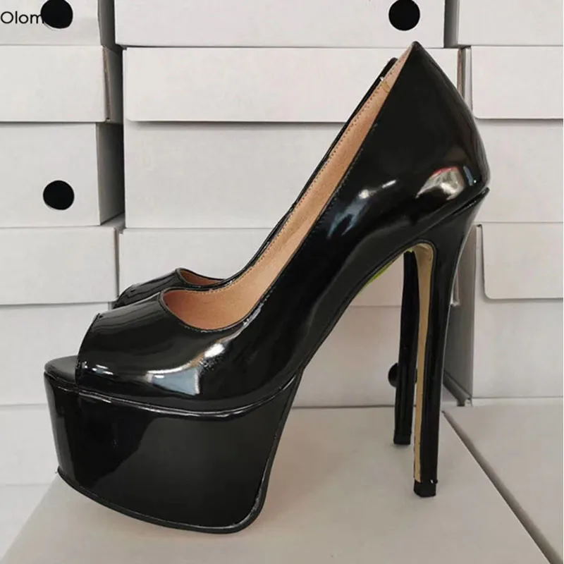 Женские туфли-лодочки ручной работы Olomm блестящие туфли на высоком