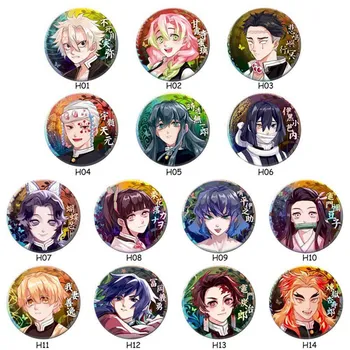 

Anime Demon Slayer: Kimetsu no Yaiba Kamado Tanjirou cosplay Bedge Cartoon Collect Backpacks Bag Badges Button Brooch Pins