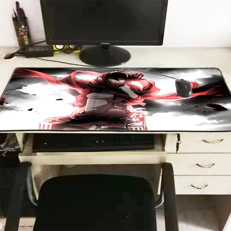  XGZ Attack on Titan Anime Large Gaming Mouse Pad Anti-slip PC Computer Gamer Mousepad Desk Mat Lock