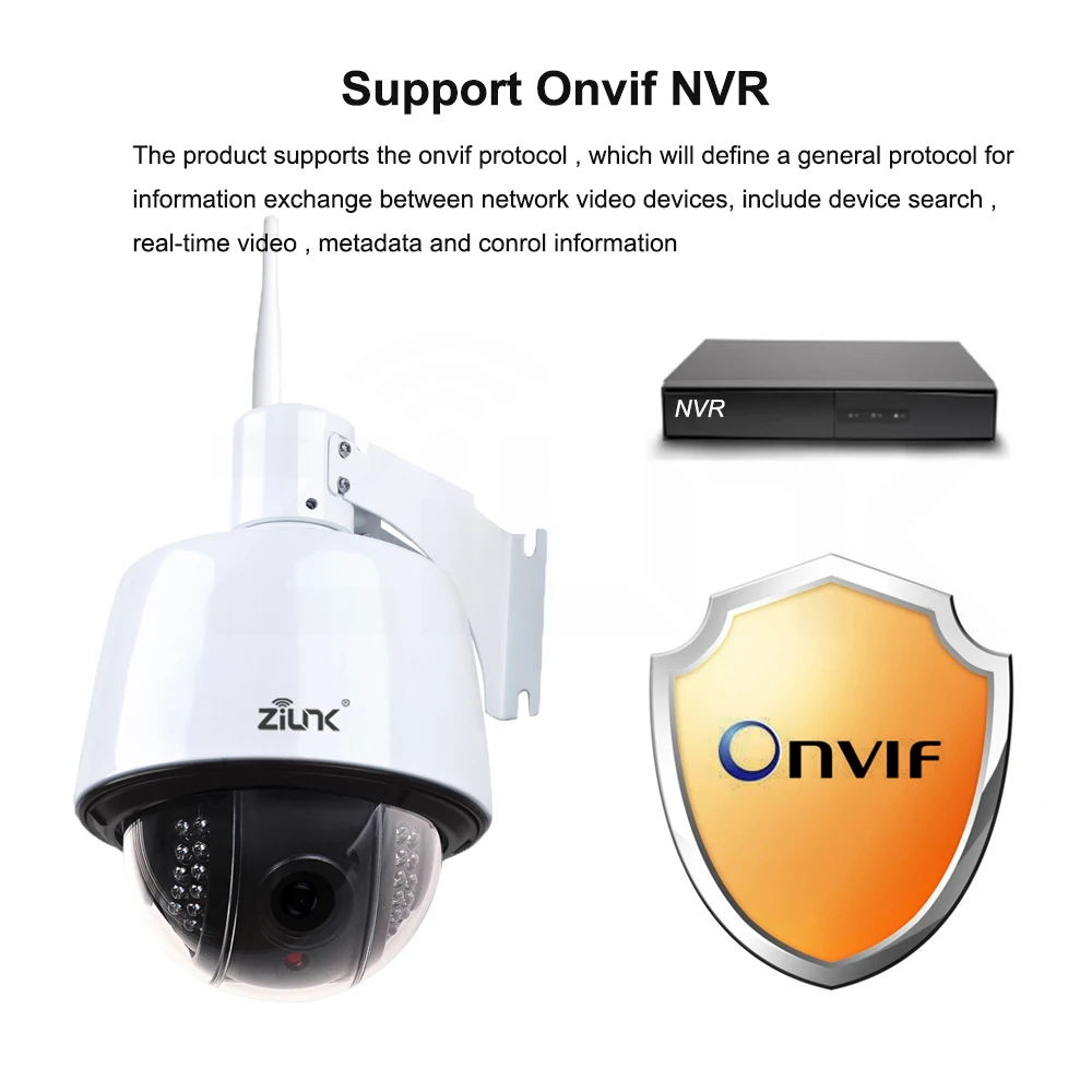 ZILNK PTZ Беспроводной WI-FI IP Камера 1080P HD 4 дюймовый металлический корпус Открытый 5X оптические Объективы для видеонаблюдения HI3516C+ SONY IMX323 для Iphone и Ipad