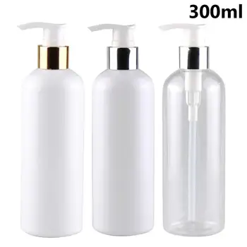 

4/12/24Pcs 300ml Home Liquid Soap Shampoo Lotion Shower Gel Empty Pump Bottles The bottle is made of high quality PET material