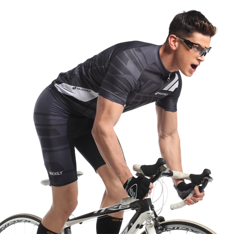 2020 Grey Cycling Jersey MTB Mountain bike Clothing Men Short Set Ropa