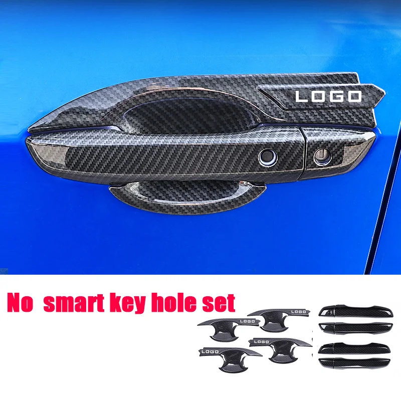 No smart coverbowl Для Honda Civic 10th седан хэтчбек углеродного волокна автомобиль снаружи дверные ручки чаши Крышка отделка автомобиля стилю C1466 - Цвет: No smart coverbowl