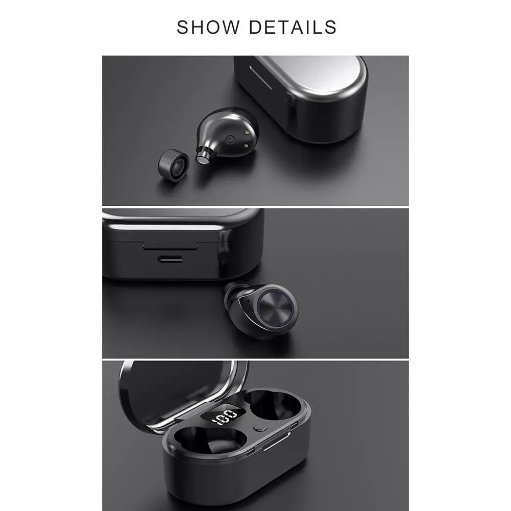 TW80 Bluetooth беспроводные наушники светодиодный цифровой дисплей TWS Bluetooth гарнитура 5,0 наушники шумоподавление