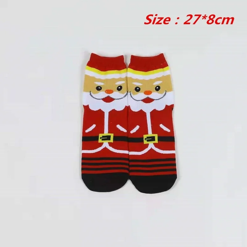 Men Christmas Sock Funny Santa Claus Tree Snowflake