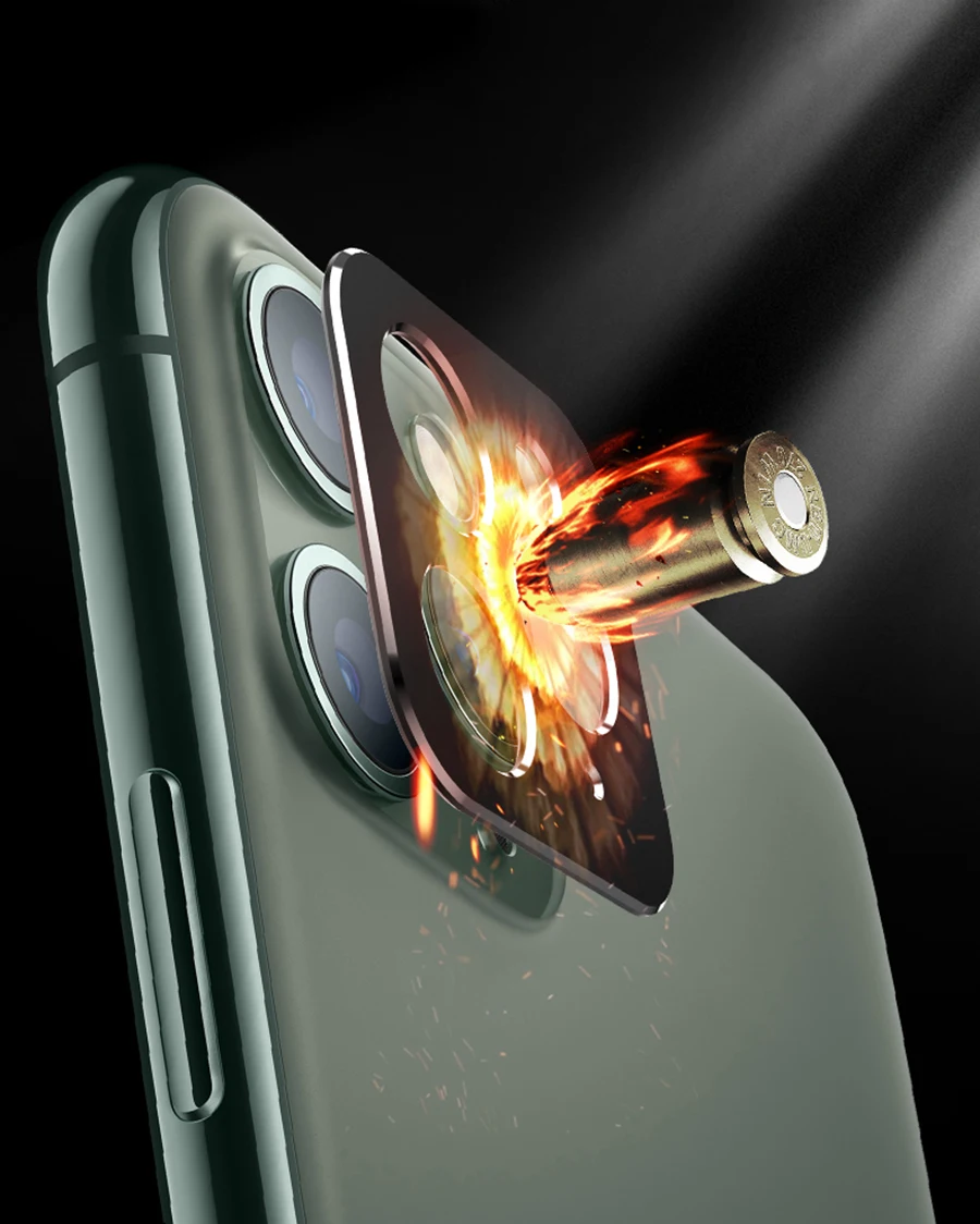 Крышка объектива камеры для iPhone 11 Pro Max XS XR X Чехол металлическое защитное кольцо защита экрана закаленное стекло для iPhone 11 XS X XR