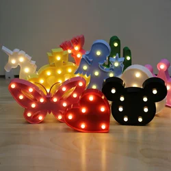 Lampe de Nuit Acrylique 3D pour Garçon et Fille, Veilleuse Décorative de Bureau, pour Table de Chevet, Cadeau de Vacances, pour la Décoration de Chambre à Coucher, avec Design Créatif 