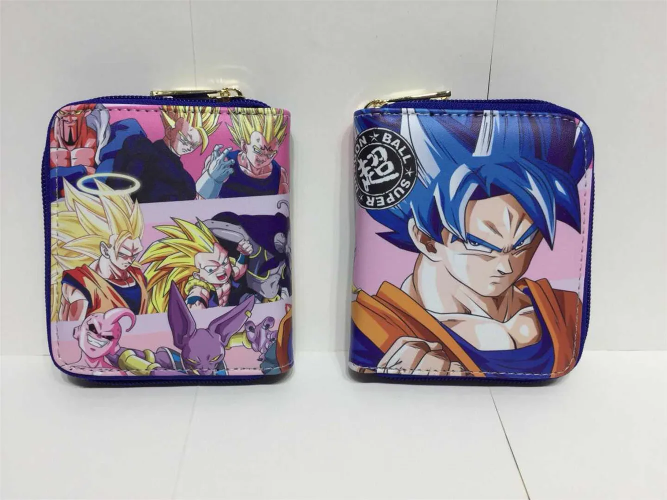 Аниме Dragon Ball Super DBZ мужской женский кошелек из искусственной кожи на молнии портмоне унисекс кошельки ID/кредитный держатель для карт - Цвет: 14