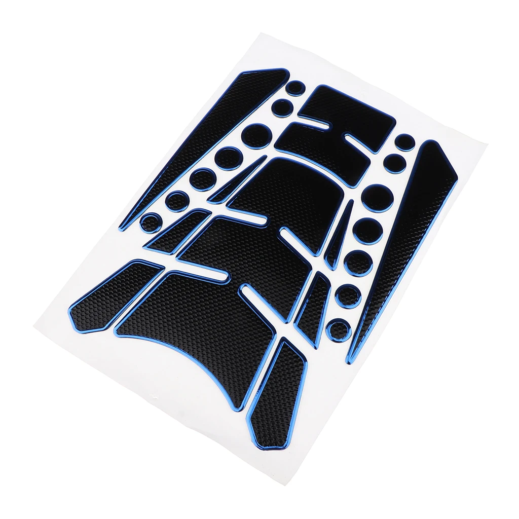 3D Carbon Fiber Look Motorcycle Sport Tank Gas Protector Pad Sticker Universal Fit