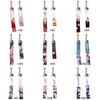 

1Pcs Keychain Naruto One Piece My Hero Academic Demon Slayer Ribbon Tassel Key Chain Bag Pendant