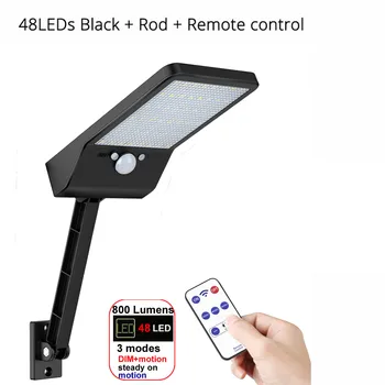 

remote control rotable bracket street wall light 48 LED Solar Light Adjustable Angle Motion Sensor Security ing Lamp