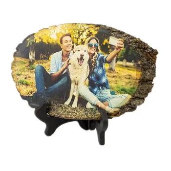 

Personalized wood slice Couple Picture Frame Birthday Gifts,custom rustic wood slice photo frame Anniversary Gifts,Birthday Card