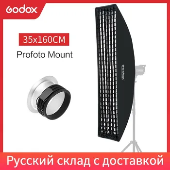 

Godox softbox 35x160cm 14"x 63" Portable Rectangular Honeycomb Grid Softbox softbox + Profoto Mount for Studio Flash