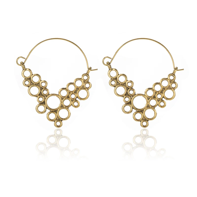 Trendy Gold Silver Color Round Spiral Earrings For Women Brinco Earings Oorbellen Hoop Earrings Alloy Pendientes Earring