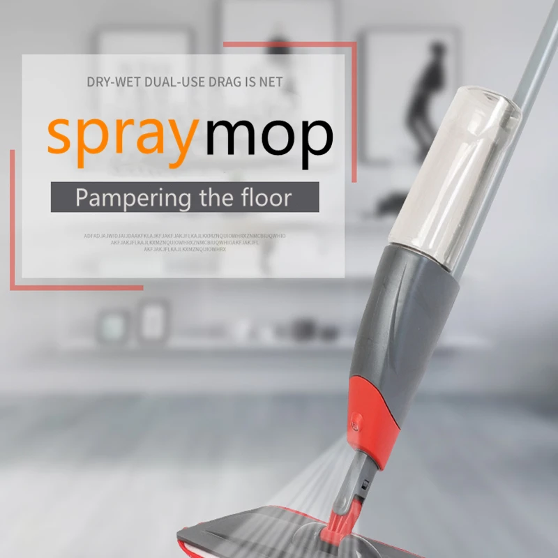 Spray Mop With Reusable Microfiber Pads 360 Degree Handle Floor Mop For Kitchen Laminate Wood Ceramic Tiles Mocio Limpieza Hogar