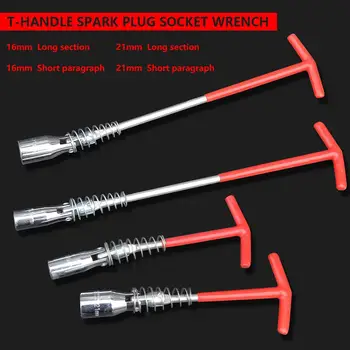 

16/21mm Auto Car T-Handle Spark Plug Socket Wrench Remover Installer Hand Tool