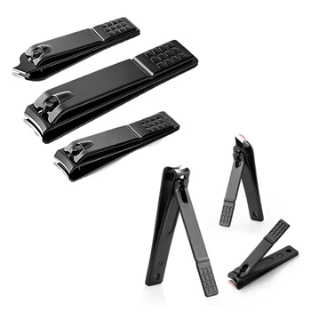 

Black Nail Cutter Stainless Steel Nail Cutting 3style Nail Clipper Machine Professional Nail Trimmer Toe Nail Clipper Nail Tools