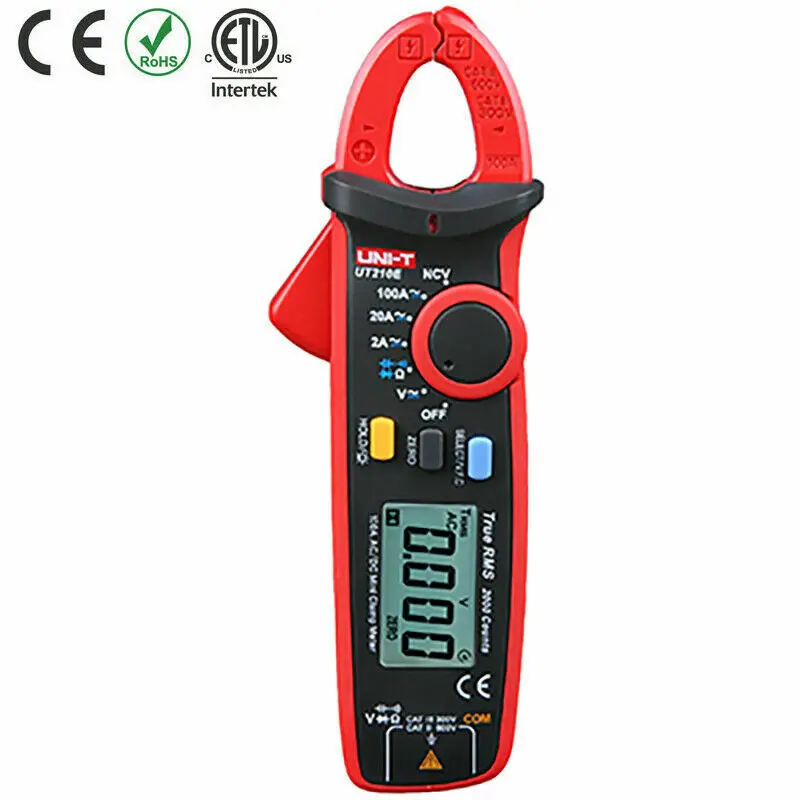 UNI-T UT210E Clamp Meter Pinza Amperimetrica VFC Electrical Instruments DC/AC Current Voltage Tester Auto Range Multimeter