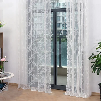 

Lychee Lace Curtain Modern Door Curtain Window Room Divider Curtain Valance Home Decoration