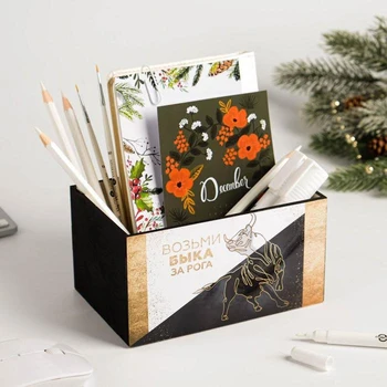 

Organizer for stationery "Take the bull by the horns" bull, 15x8x10 cm 5155272