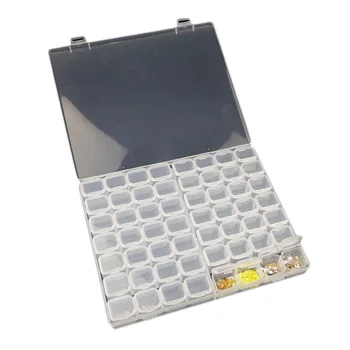 

56 Slots Nail Ornaments Storage Box Small Items Earrings Beads Jewelry Case Box Nail Ornaments Accessories PP Plastic Organizer