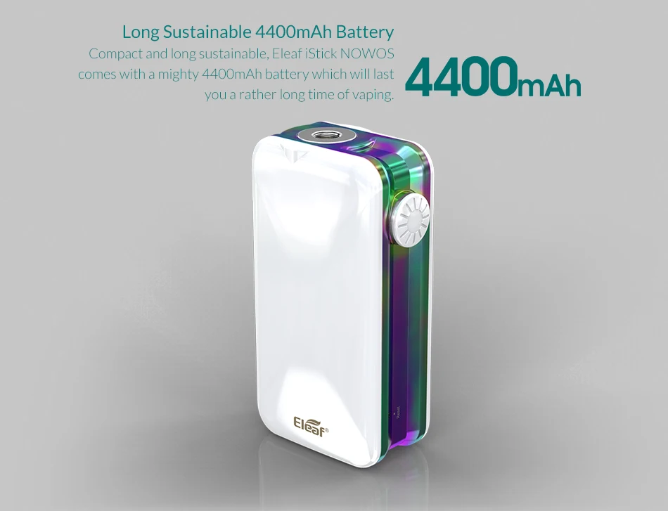 Оригинальная Eleaf iStick NOWOS коробка мод, встроенный аккумулятор 4400 мАч Tpye-C Usb электронная сигарета
