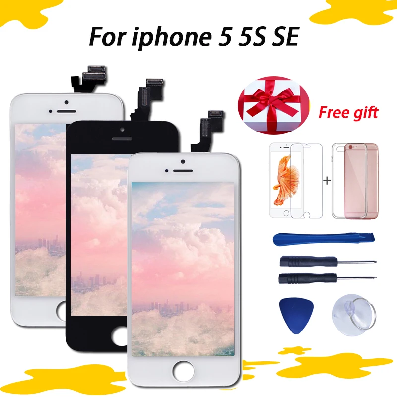 100% протестированный лучшее качество ЖК-дисплей для iPhone 5 5C 5S SE сменный экран