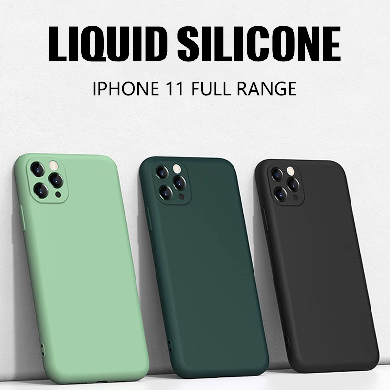 Цветной чехол для телефона iPhone 11 Pro Max жидкий силикон однотонный из мягкого ТПУ