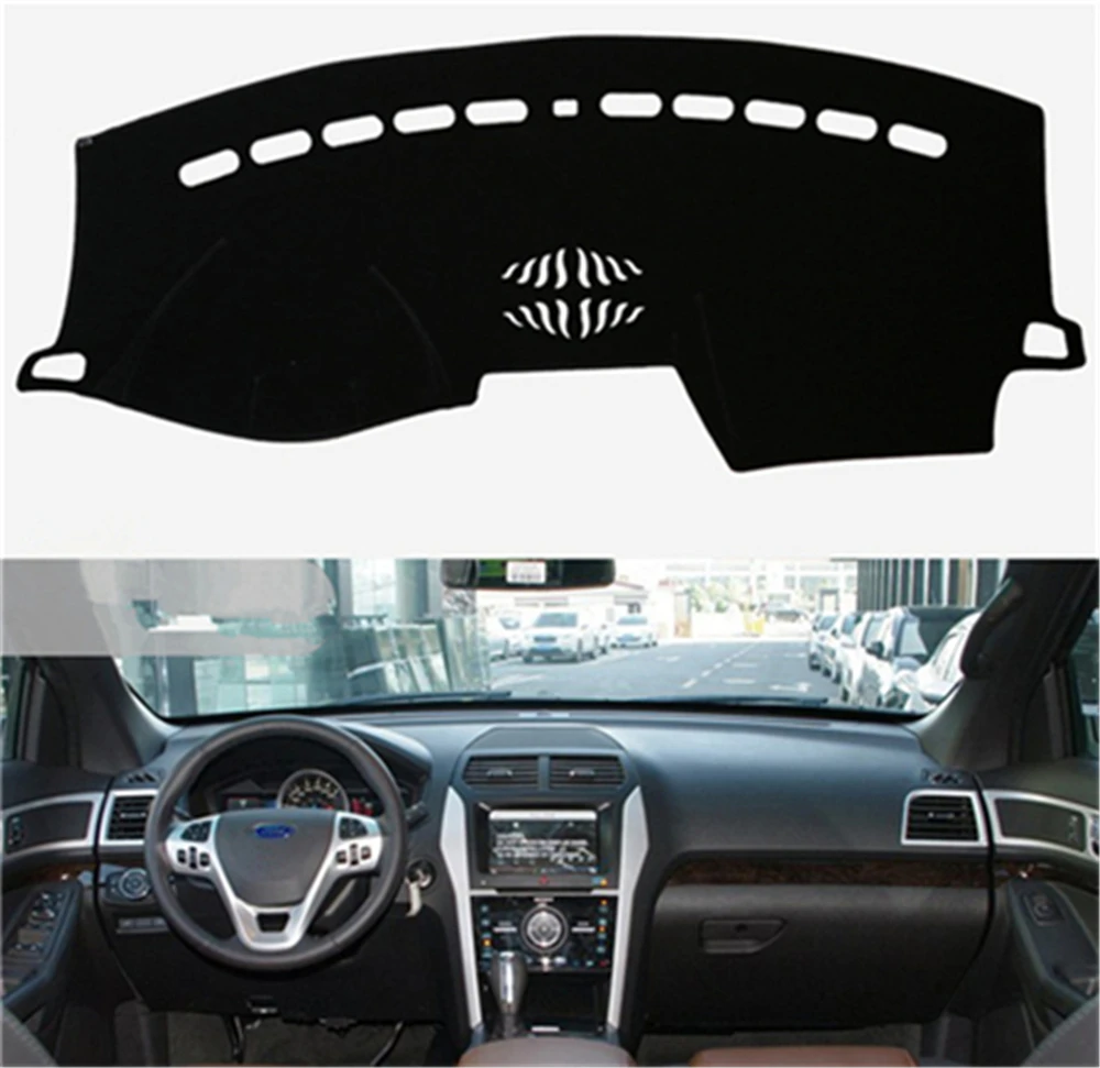 

SJ Car Inner Auto Dashboard Cover Dashmat Pad Carpet Sun Shade Dash Board Cover Fit For FORD Explorer 2011 2012 2013 2014-2017