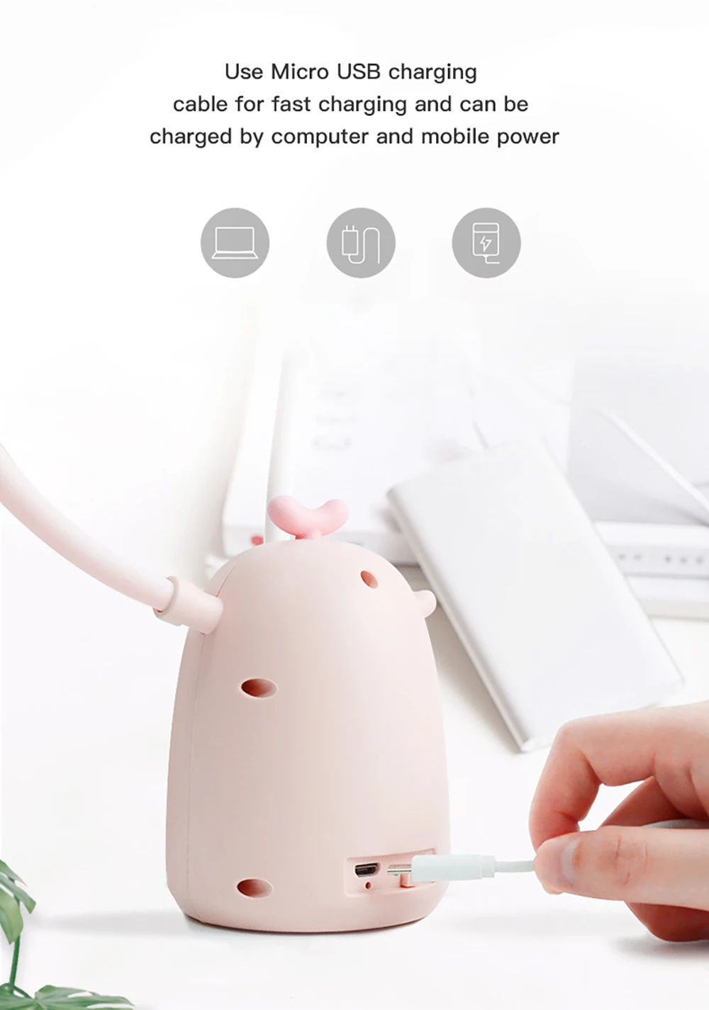 Флеш-накопитель USB, сенсорный затемнения Gugu курица светодиодный настольная лампа малыш Спальня дома Современные внутренние исследование прикроватные украшения креативный подарок Ночной светильник