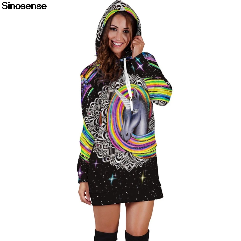 unicorn hoodie dress
