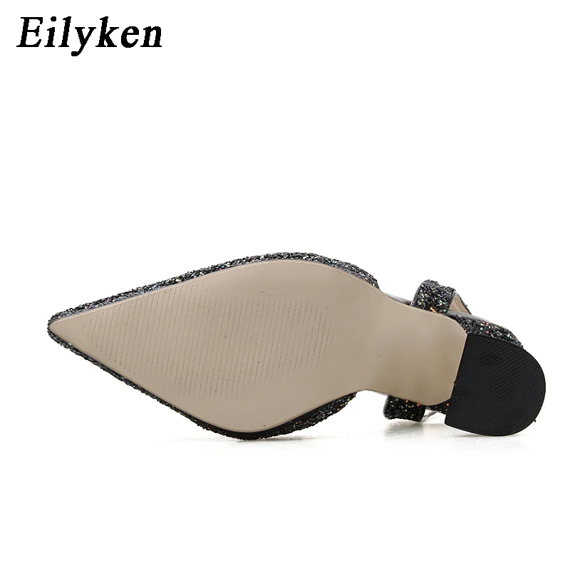 Eilyken модные блестящие женские туфли лодочки пикантные на высоком каблуке