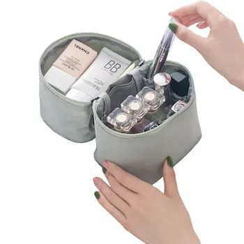 

Portable Cosmetic Bag Zipper Beauty Case Female Makeup Bag Women Travel Toiletry Kit Professional necessaire Nylon Make Up Bag