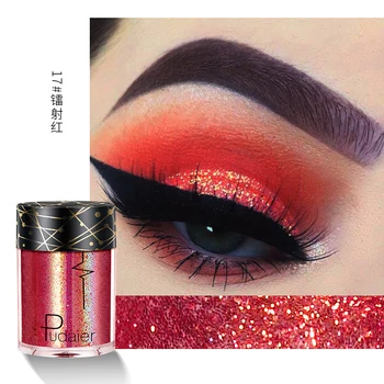 

Pudaier 24 Colors Sequins Glitter Shimmer Pigment Face Body Hair Eye Glitter Pigments Party Festival Eyeshadow Cosmetics TSLM1