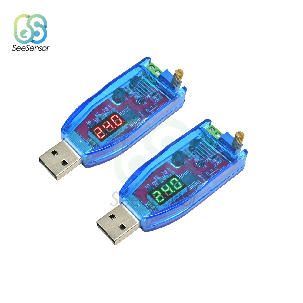 Modulo Alimentatore DC-DC USB – Step Up/Down 5V A 1-24V – Convertitore Buck Boost Con Display