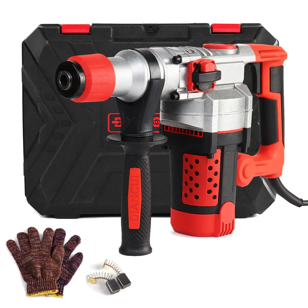 US $126.58 Multifunction 2200W 220V Electric Heavy Duty Impact Hammer Drill Concrete Breaker 360 Rotary SubHandle Impact Electric Hammer