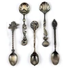 MR 5Pcs Vintage Royal Style Bronze Carved Small Coffee Spoon Kitchen Dining Bar Flatware Cutlery Mini Dessert Spoon For SnacK ► Photo 1/6