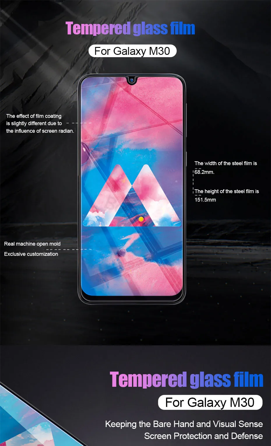 3 шт. закаленное Стекло для samsung Galaxy A50 A30 A70 A20 Экран протектор для samsung M10 M20 M30 A40 A80 A90 A10 защитный Стекло